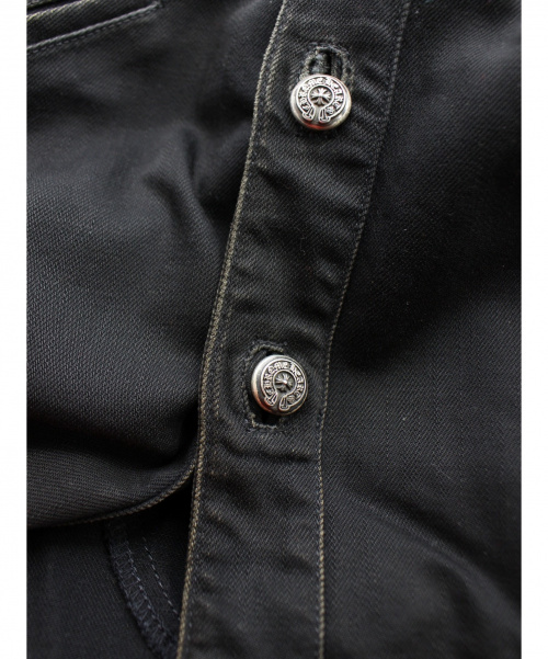 CHROME HEARTS（クロムハーツ）CHROME HEARTS (クロムハーツ) クロスパッチデニムジャケット ブラック サイズ:-の古着・服飾アイテム