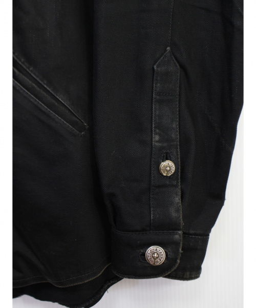 CHROME HEARTS（クロムハーツ）CHROME HEARTS (クロムハーツ) クロスパッチデニムジャケット ブラック サイズ:-の古着・服飾アイテム