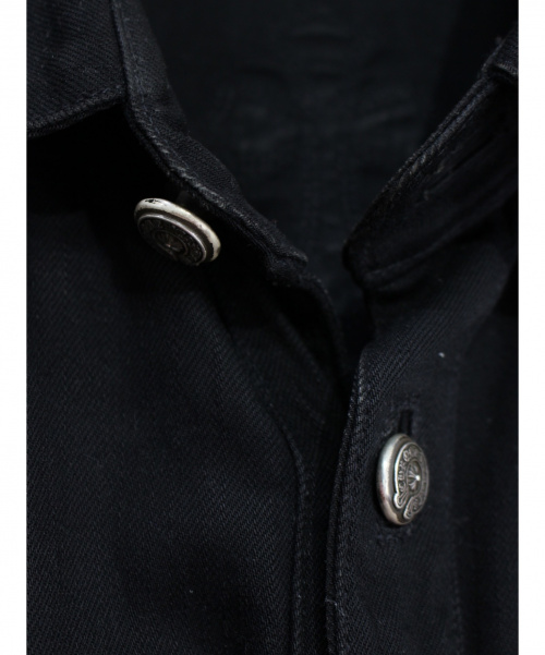 CHROME HEARTS（クロムハーツ）CHROME HEARTS (クロムハーツ) クロスパッチデニムジャケット ブラック サイズ:-の古着・服飾アイテム