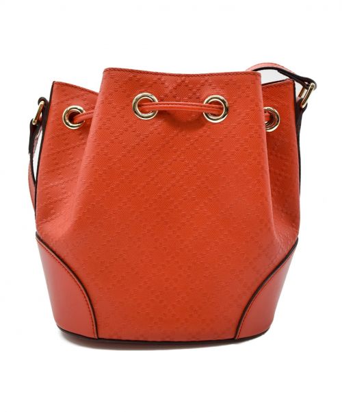 GUCCI（グッチ）GUCCI (グッチ) ディアマンテバケットショルダーバッグ レッド サイズ:- 354229の古着・服飾アイテム