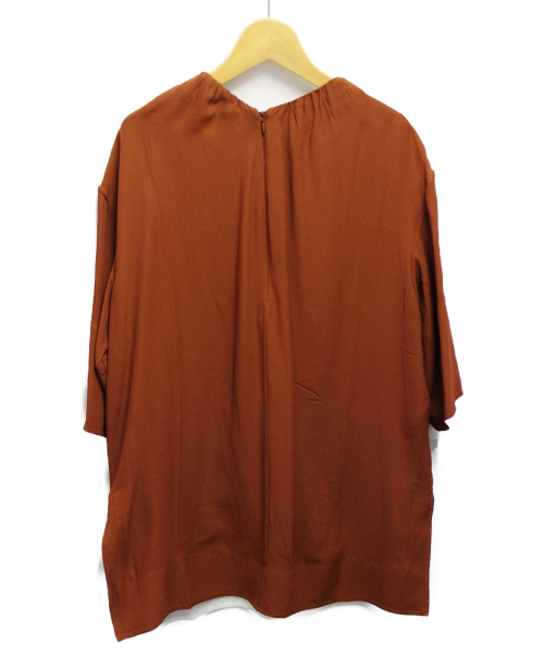 MARNI（マルニ）MARNI (マルニ) ノーカラーブラウス ブラウン サイズ:40の古着・服飾アイテム
