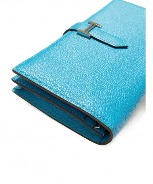 HERMES（エルメス）HERMES (エルメス) ベアンスフレ  ブルーアズティック サイズ:- シェーブル T刻印　シルバー金具の古着・服飾アイテム