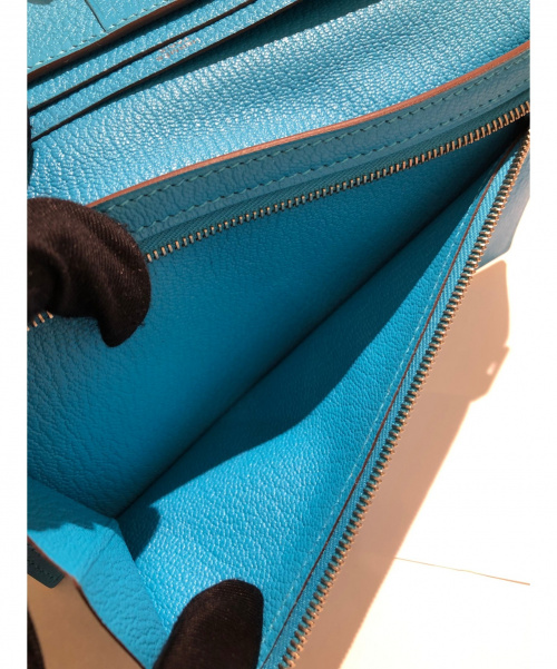 HERMES（エルメス）HERMES (エルメス) ベアンスフレ  ブルーアズティック サイズ:- シェーブル T刻印　シルバー金具の古着・服飾アイテム