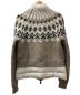 MONCLER (モンクレール) ダウンニットカーディガン ベージュ×ホワイト サイズ:S：34800円