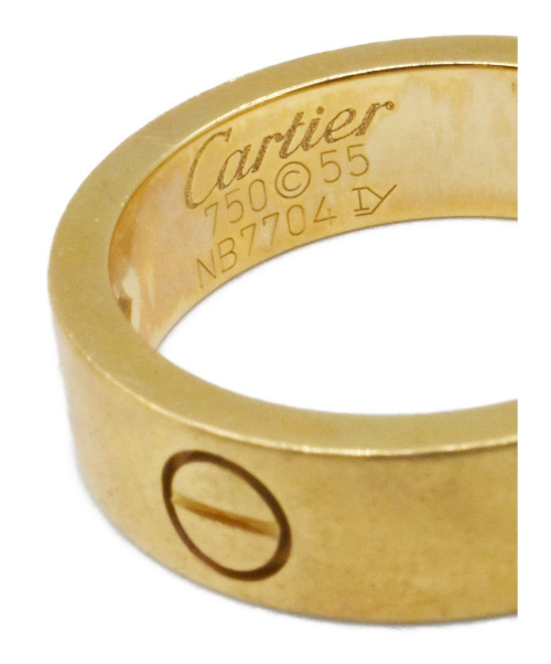 Cartier（カルティエ）Cartier (カルティエ) ハーフダイヤラブリング サイズ:55 K18YG 3Pダイヤモンドの古着・服飾アイテム