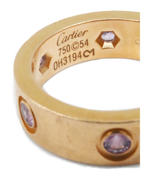 Cartier（カルティエ）Cartier (カルティエ) ラブリング サイズ:54 K18PG 6Pピンクサファイアの古着・服飾アイテム