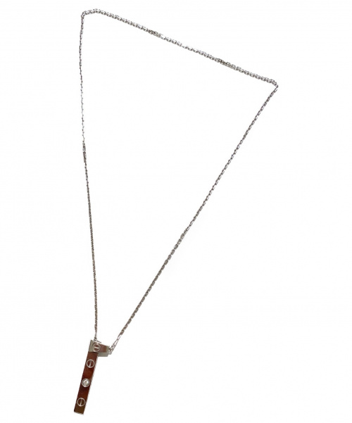 Cartier（カルティエ）Cartier (カルティエ) ラブYシェイプネックレス K18WG ダイヤモンドの古着・服飾アイテム
