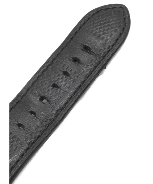 LOUIS VUITTON（ルイ ヴィトン）LOUIS VUITTON (ルイヴィトン) タンブール インブラックGMT ブラック サイズ:GMT タンブール Q113K 自動巻き レザーの古着・服飾アイテム