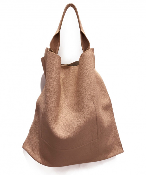 JIL SANDER（ジルサンダー）JIL SANDER (ジルサンダー) レザーショルダーバッグ ライトベージュの古着・服飾アイテム