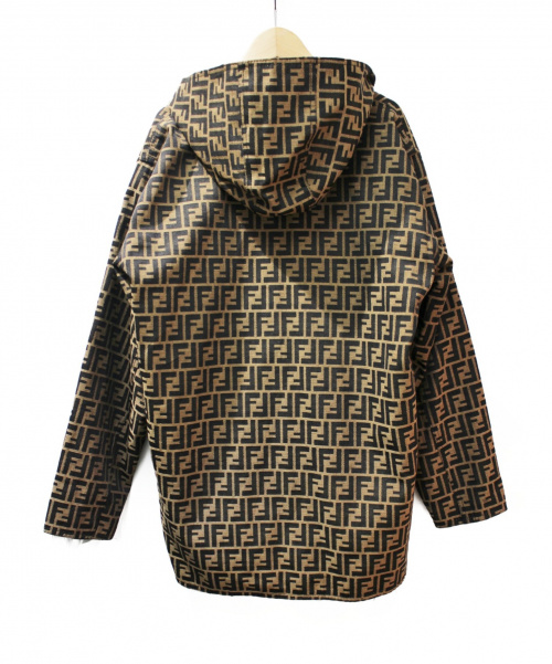 FENDI（フェンディ）FENDI (フェンディ) リバーシブルフーデッドジャケット ブラウン サイズ:- ズッカ柄 秋冬物の古着・服飾アイテム