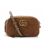 GUCCIグッチ）の古着「GGマーモントキルティングスモールショルダーバッグ」｜カーキ
