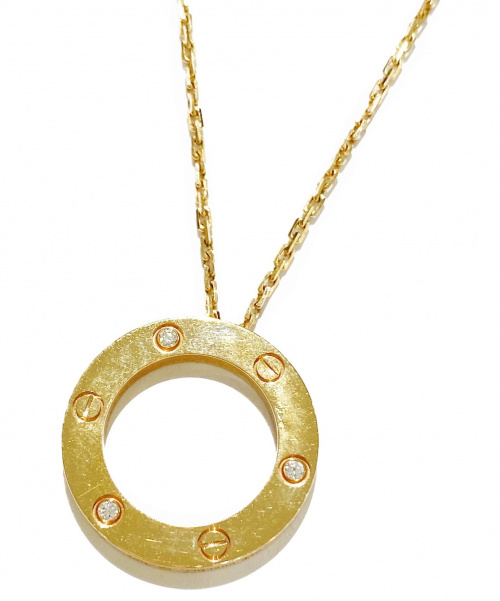 Cartier（カルティエ）Cartier (カルティエ) ラブサークルダイヤモンドネックレス PG750　3Pダイヤの古着・服飾アイテム
