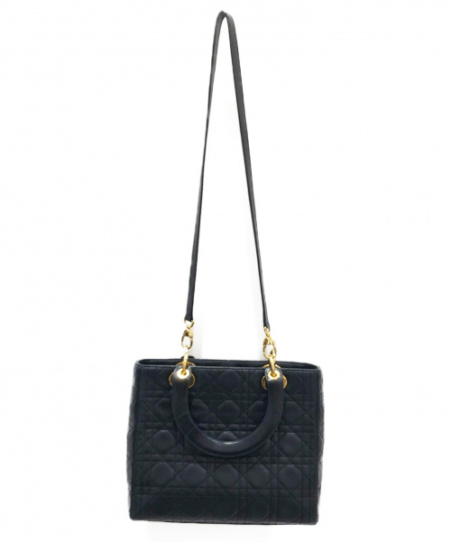 Christian Dior（クリスチャン ディオール）Christian Dior (クリスチャンディオール) レディーディオール ブラック サイズ:- 2Wayショルダーバッグの古着・服飾アイテム