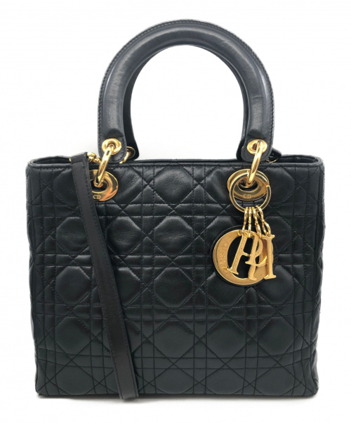 Christian Dior（クリスチャン ディオール）Christian Dior (クリスチャンディオール) レディーディオール ブラック サイズ:- 2Wayショルダーバッグの古着・服飾アイテム