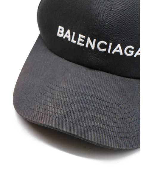 BALENCIAGA（バレンシアガ）BALENCIAGA (バレンシアガ) ロゴキャップ ブラック サイズ:L/58の古着・服飾アイテム