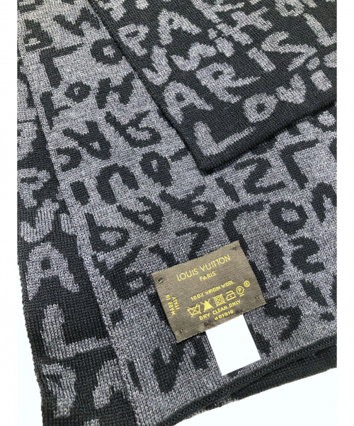 LOUIS VUITTON（ルイ ヴィトン）LOUIS VUITTON (ルイヴィトン) ウールストール ブラック サイズ:-の古着・服飾アイテム