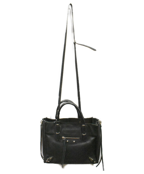 BALENCIAGA（バレンシアガ）BALENCIAGA (バレンシアガ) ペーパーミニA4ジップアラウンド ブラック サイズ:-の古着・服飾アイテム