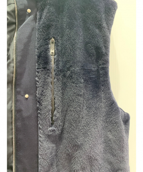 HERMES（エルメス）HERMES (エルメス) ミンクファーダウンベスト ネイビー サイズ:34の古着・服飾アイテム