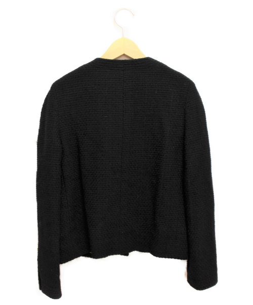 CHANEL（シャネル）CHANEL (シャネル) ノーカラージャケット ブラック サイズ:-の古着・服飾アイテム