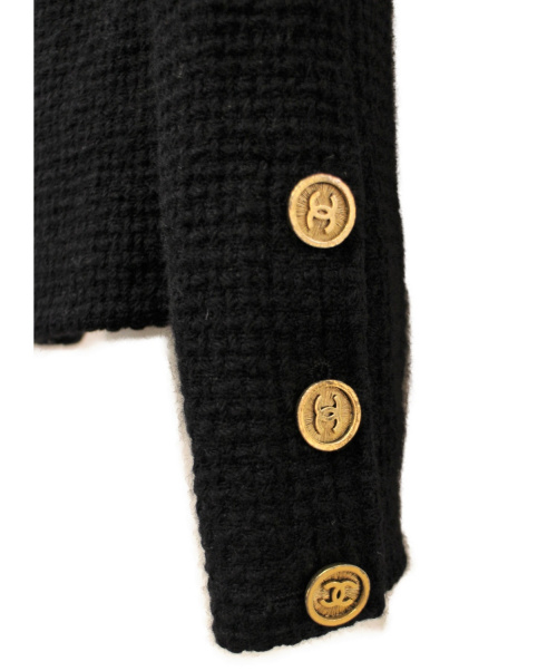 CHANEL（シャネル）CHANEL (シャネル) ノーカラージャケット ブラック サイズ:-の古着・服飾アイテム