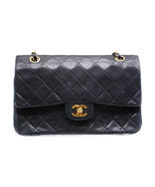 CHANEL（シャネル）CHANEL (シャネル) Wフラップショルダーバッグ ブラック サイズ:- マトラッセ 0512129の古着・服飾アイテム