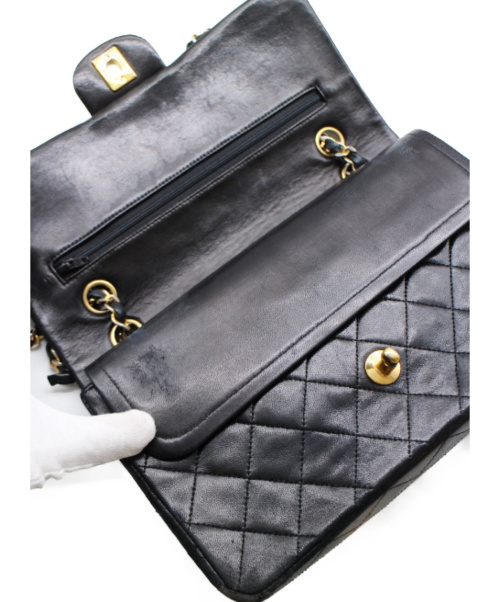 CHANEL（シャネル）CHANEL (シャネル) Wフラップショルダーバッグ ブラック サイズ:- マトラッセ 0512129の古着・服飾アイテム