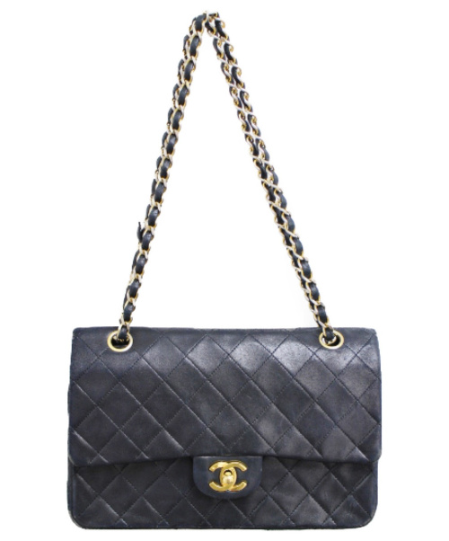 CHANEL（シャネル）CHANEL (シャネル) Wフラップショルダーバッグ ブラック サイズ:- マトラッセ 0512129の古着・服飾アイテム