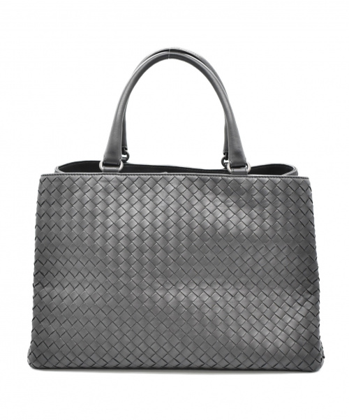 BOTTEGA VENETA（ボッテガベネタ）BOTTEGA VENETA (ボッテガヴェネタ) トートバッグ ブラック サイズ:ｰ イントレチャート ナッパレザーの古着・服飾アイテム