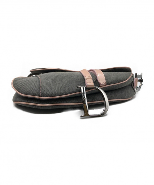 Christian Dior（クリスチャン ディオール）Christian Dior (クリスチャンディオール) サドルバッグ グレー×ピンク サイズ:- サドルバッグ RU1012の古着・服飾アイテム