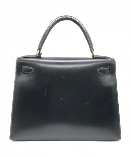 HERMES（エルメス）HERMES (エルメス) ケリーバッグ28 ブラック サイズ:28 外縫い　ゴールド金具の古着・服飾アイテム