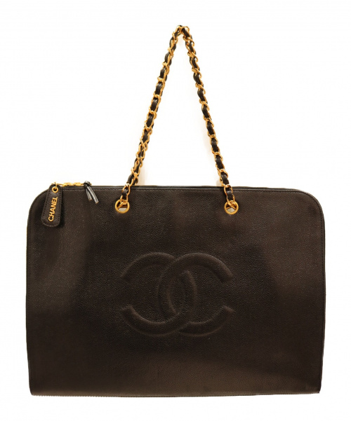 CHANEL（シャネル）CHANEL (シャネル) キャビアスキントートバッグ ブラック サイズ:-の古着・服飾アイテム