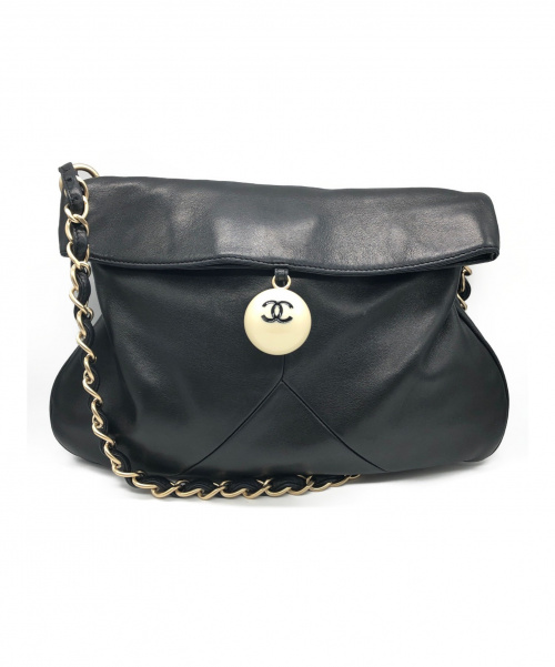 CHANEL（シャネル）CHANEL (シャネル) ココマークボール付きトートバッグ ブラック カーフ 8896815の古着・服飾アイテム