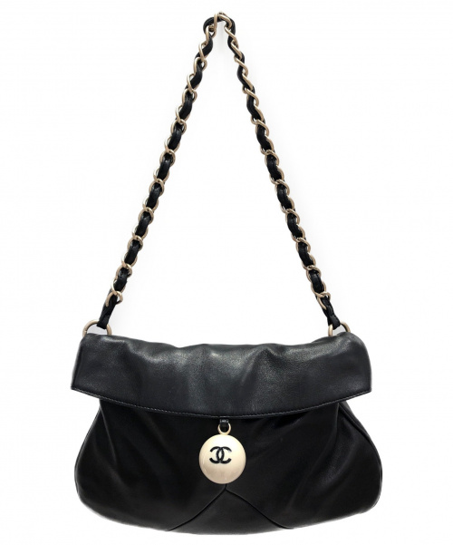 CHANEL（シャネル）CHANEL (シャネル) ココマークボール付きトートバッグ ブラック カーフ 8896815の古着・服飾アイテム