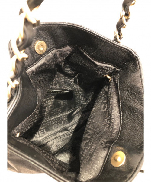 CHANEL（シャネル）CHANEL (シャネル) ココマークボール付きトートバッグ ブラック カーフ 8896815の古着・服飾アイテム