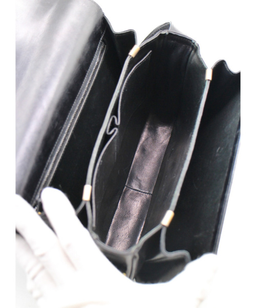 CELINE（セリーヌ）CELINE (セリーヌ) 馬車金具レザーショルダーバッグ ブラック サイズ:- ■の古着・服飾アイテム
