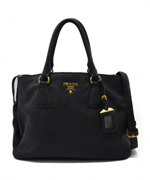 PRADA（プラダ）PRADA (プラダ) 2WAYショルダーバッグ ブラックの古着・服飾アイテム