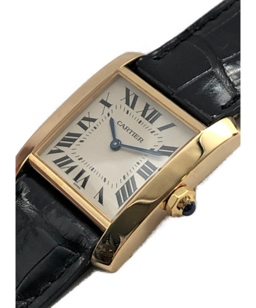Cartier（カルティエ）Cartier (カルティエ) タンクフランセーズMM サイズ:MM タンクフランセーズMM クォーツ レザーの古着・服飾アイテム