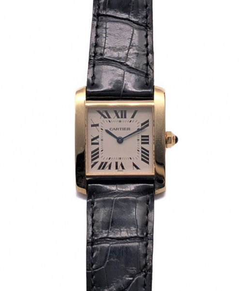 Cartier（カルティエ）Cartier (カルティエ) タンクフランセーズMM サイズ:MM タンクフランセーズMM クォーツ レザーの古着・服飾アイテム
