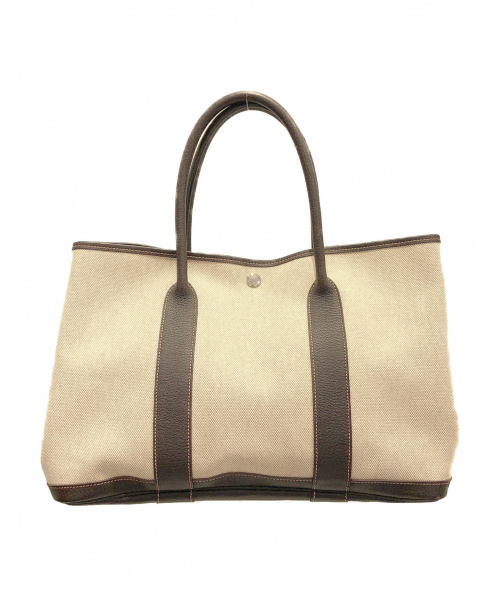 HERMES（エルメス）HERMES (エルメス) ガーデンパーティPM ベージュ×ブラウン サイズ:PMの古着・服飾アイテム