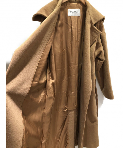 MaxMara（マックスマーラ）MaxMara (マックスマーラ) カシミヤ混ガウンコート キャメル サイズ:40の古着・服飾アイテム