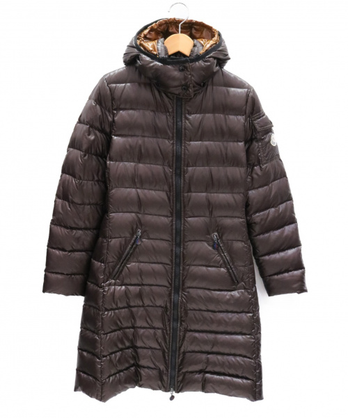 MONCLER（モンクレール）MONCLER (モンクレール) ロングダウンジャケット ブラウン サイズ:0の古着・服飾アイテム