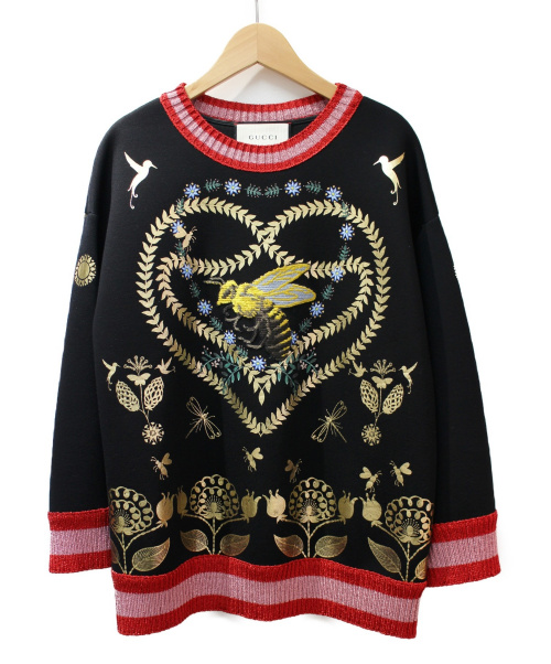 GUCCI（グッチ）GUCCI (グッチ) ボンディングスウェット ブラック サイズ:Mの古着・服飾アイテム