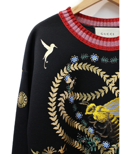 GUCCI（グッチ）GUCCI (グッチ) ボンディングスウェット ブラック サイズ:Mの古着・服飾アイテム