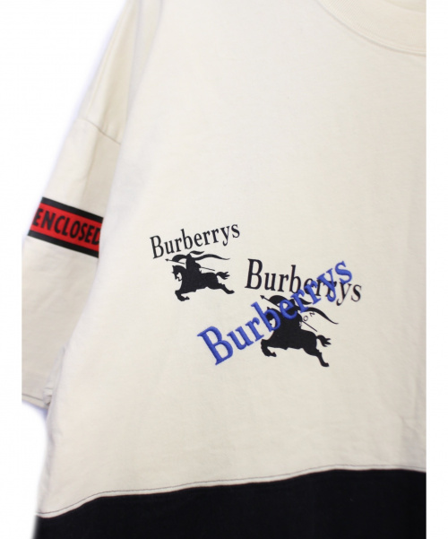 BURBERRY（バーバリー）BURBERRY (バーバリー) パッチワークTシャツ アイボリー サイズ:XLの古着・服飾アイテム