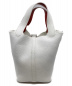 HERMES (エルメス) ピコタンPM バイカラー ホワイト×レッド □J(2006年)：178000円