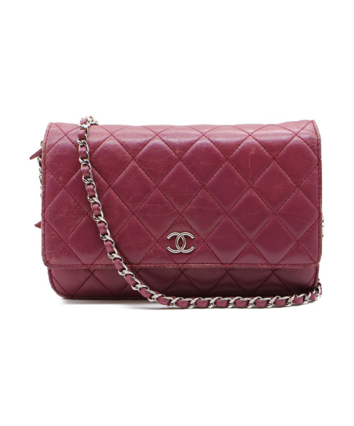CHANEL（シャネル）CHANEL (シャネル) ショルダーチェーンウォレット パープル サイズ:- 125367983の古着・服飾アイテム