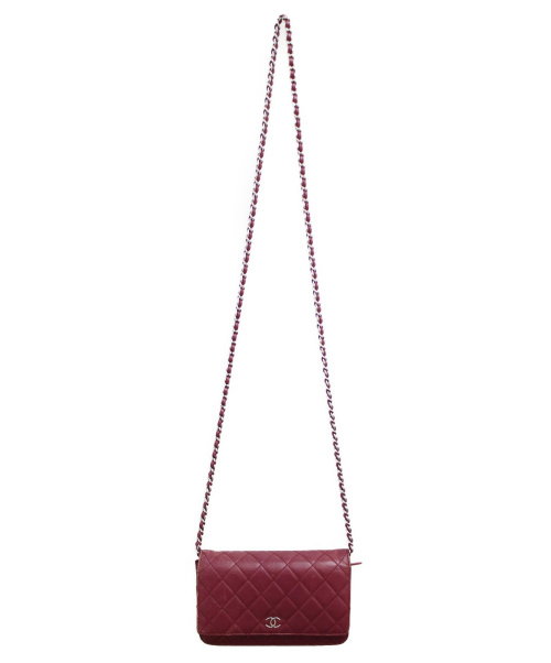 CHANEL（シャネル）CHANEL (シャネル) ショルダーチェーンウォレット パープル サイズ:- 125367983の古着・服飾アイテム