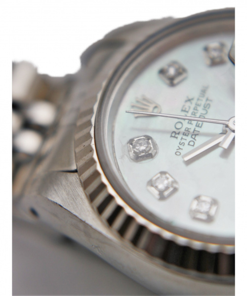 ROLEX（ロレックス）ROLEX (ロレックス) デイトジャスト　69174NG サイズ:26mm  ピンクシェル10Pダイヤの古着・服飾アイテム