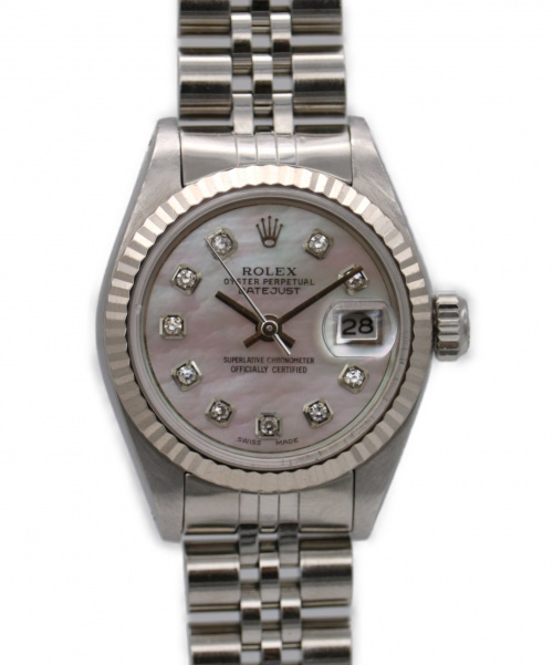 ROLEX（ロレックス）ROLEX (ロレックス) デイトジャスト　69174NG サイズ:26mm  ピンクシェル10Pダイヤの古着・服飾アイテム
