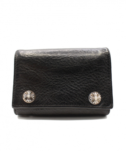 CHROME HEARTS（クロムハーツ）CHROME HEARTS (クロムハーツ) 3-FOLD WALLET ブラックの古着・服飾アイテム